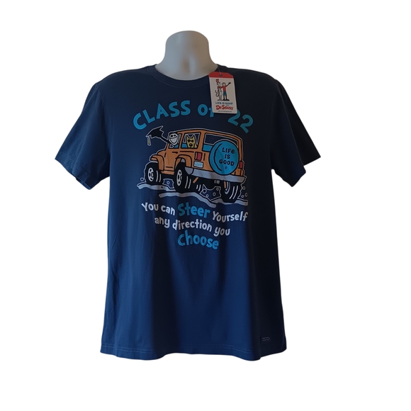 Life Is Good men's blue short-sleeve graphic t-shirt size M - Picture 1 of 8